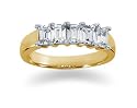 1.25 Emerald Cut Diamond Band in 14k Yellow Gold