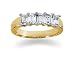 1.25 Emerald Cut Diamond Band in 14k Yellow Gold