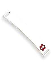 14k Gold White Gold Medical Jewelry ID Plate