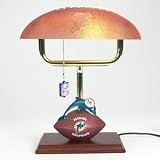 MIAMI DOLPHINS Team Logo 14 Mascot Football Table Lamp