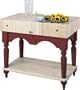 John Boos Calais Work Table, Barn Red