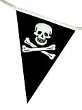 Plastic Pirate Skull & Crossbones Bunting 6 Metres