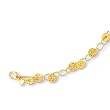 14K Yellow Gold Fancy Link Bracelet - 7.25 inches