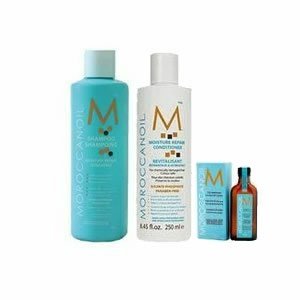  Moroccanoil Clarifying Shampoo (8.5oz) Moisture Repair Conditioner (8.5oz)& Oil Treatment (.85oz) Trio 