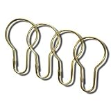 Brushed Bronze Shower Curtain Rings - Set of 12 Hooks