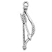 Sterling Silver Charm Pendant Bow and Arrow Archery picture