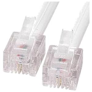 【クリックで詳細表示】SANWA SUPPLY TEL-N1-15K モジュラーケーブル(15m・白)
