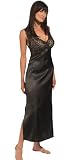 Contessa Di Roma Long Gown With Lace Bodice, Black