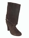 CHLOE Suede Belted Foldover Boot in Brown
