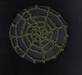 Olive Green Spider Web Crocheted Hair Bun Cover- LARGE