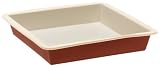 The Carefree Kitchen 2-Tone Silicone 9-Inch Square Pan, Terracotta