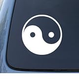 YIN & YANG - Asian - Car, Truck, Notebook, Vinyl Decal Sticker #1040 | Vinyl Color: White