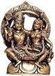 ShalinCraft God Vishnu & Goddess Luxmi Worship Statue Made in Brass 3.5 x 2.25 x 6.25 inches