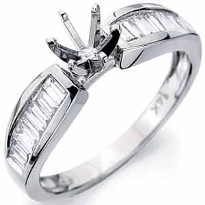 Diamond Engagement Ring, Semi-Mount Setting