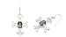 Oval Cut Smoky Quartz Drop Earrings Sterling Silver