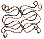 Old Dutch International 6 Bottle Scroll Wine Rack, Antique Copper