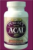 PERFECT ACAI Capsules ~ 100% Pure Organic Acai Berry ~ BEST SUPERFOOD ~ 120 Caps Per Bottle 500mg Caps ~ No Fillers!