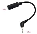 2.5 mm To 3.5mm AUDIO HEADPHONE JACK ADAPTOR (BLACK)