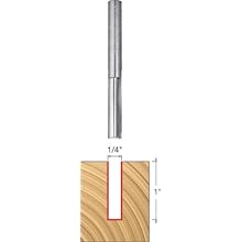 Freud 04-108 1/4-Inch Diameter by 1-Inch Double Flute Straight Router Bit with 1/4-Inch Shank