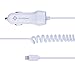iPhone 6S Car Charger, ProtonPlanet Lightning Coiled Car Charger Adapter for iPhone 6/6s 6 Plus with extra 2.1A High Speed USB port, White