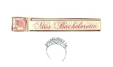 Bachelorette's Last Night Out Party Sparkle Tiara and Bachelorette Sash