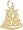 Live: Love Laugh, Gold Plated Silver Charm by Rembrandt Charms