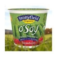 Stonyfield Farm O Soy Organic Strawberry Yogurt, 6 Ounce -- 12 per case.