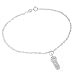 Sterling Silver CZ Flip Flop Anklet