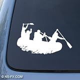 RAFTING - Whitewater Sport - Car, Truck, Notebook, Vinyl Decal Sticker #1203 | Vinyl Color: White