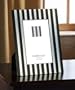 5X7 BLACK/WHITE MIRROR FRAME - 5X7 BLACK AND WHITE MIRROR STRIP PHOTO FRAME - frame