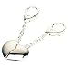 Personalised Silver Plated Lovers Joining Heart Keyring Engraved Free