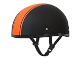 D.O.T. DAYTONA HELMETS SKULL CAP ORANGE PIN STRIPE