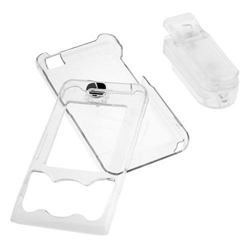 Sony Ericsson W580, W580i Transparent Clear Crystal Snap-on Cover Case with Clip