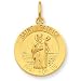 24k Gold-plated Sterling Silver Saint Patrick Medal Pendant - JewelryWeb