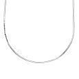 14k White Gold .60mm 8-Sided Diamond-Cut Snake Chain Necklace, 20"
