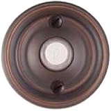 Emtek 2400US15A Pewter Button Door Bell with Regular Rosette