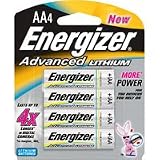 Energizer Advance EA91BP-4 Lithium AA Battery 4 Pack