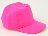 Neon Pink Nylon Boardwalk Hat Cap 80's