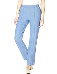 Classic Collection Straight Leg Pull On Denim Jeans