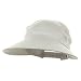 Ladies Large Brim Elastic Hat - White