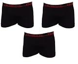 Hombre - boxers pour homme - Pack de 3 Boxers (Noir)- caleçons en microfibre