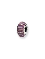 Pastel Striped, Glass Charm for 3mm Charm Bracelets