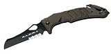 Fox MD Rettungsmesser, Modell ALSR 2, Stahl N690Co, Forprene-Schalen, gruen, Cordura-Etui
