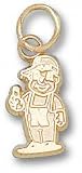 Nebraska Cornhuskers Solid 10K Gold Lil Red Mascot 7/16'' Pendant