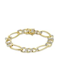 BRI Jewelry - Cubic Zirconia And Sterling Silver Gold Plated Bracelet