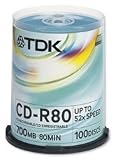 TDK CD-R80 700MB 52X 100PCS SPINDLE