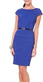 AGB Stitched Panel Belted Sheath Dress ROYAL BLUE 12