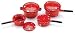 TIMELESS MINIATURES-RED POTS W/LIDS