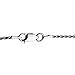 Sterling Silver 1.5mm Diamond Cut Rope Nickel Free Chain Anklet Italy