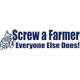 Bella Ladies / Juniors / Girly Fleece Raglan Hoodie : Screw a Farmer Everyone Else Does - Funny Farming Tractor